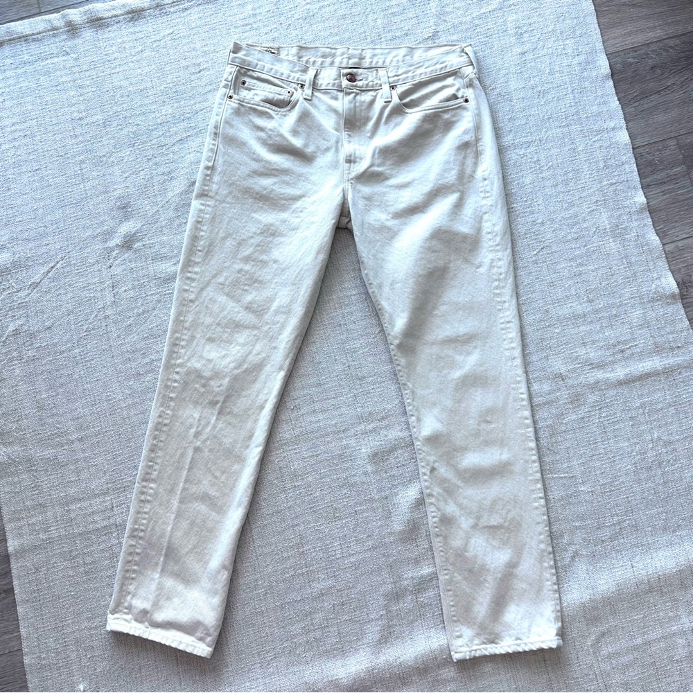 J. Crew 770 Men’s Denim Pants Jeans cream color W33 L32